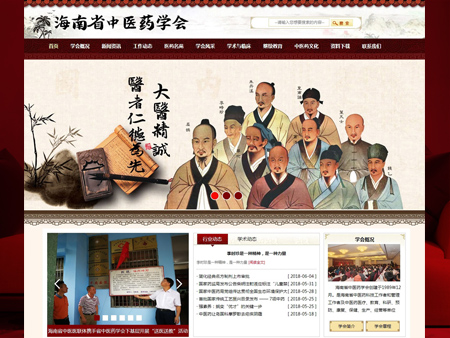 海南省中醫(yī)藥學會網(wǎng)站建設