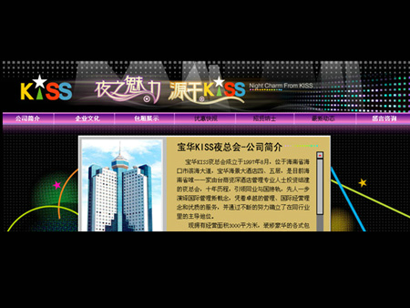 寶華KISS夜總會(huì)網(wǎng)站建設(shè)