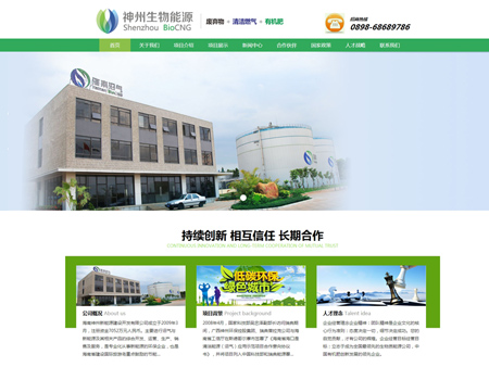 海南神州新能源建設開發有限公司網站建設